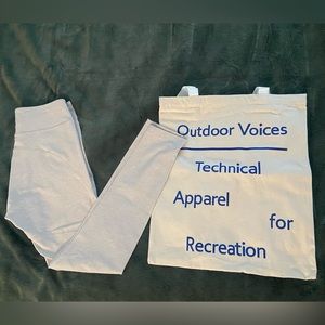 Outdoor voices leggings with tote